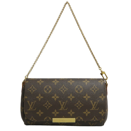 LOUIS VUITTON Monogram Favorite MM Chain ShoulderBAG　 with Shoulder Strap   Gold Hardware