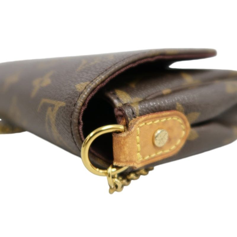 LOUIS VUITTON Monogram Favorite MM Chain ShoulderBAG　 with Shoulder Strap   Gold Hardware