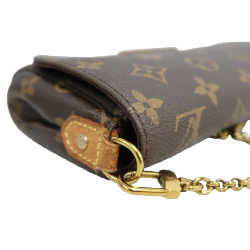 LOUIS VUITTON Monogram Favorite MM Chain ShoulderBAG　 with Shoulder Strap   Gold Hardware