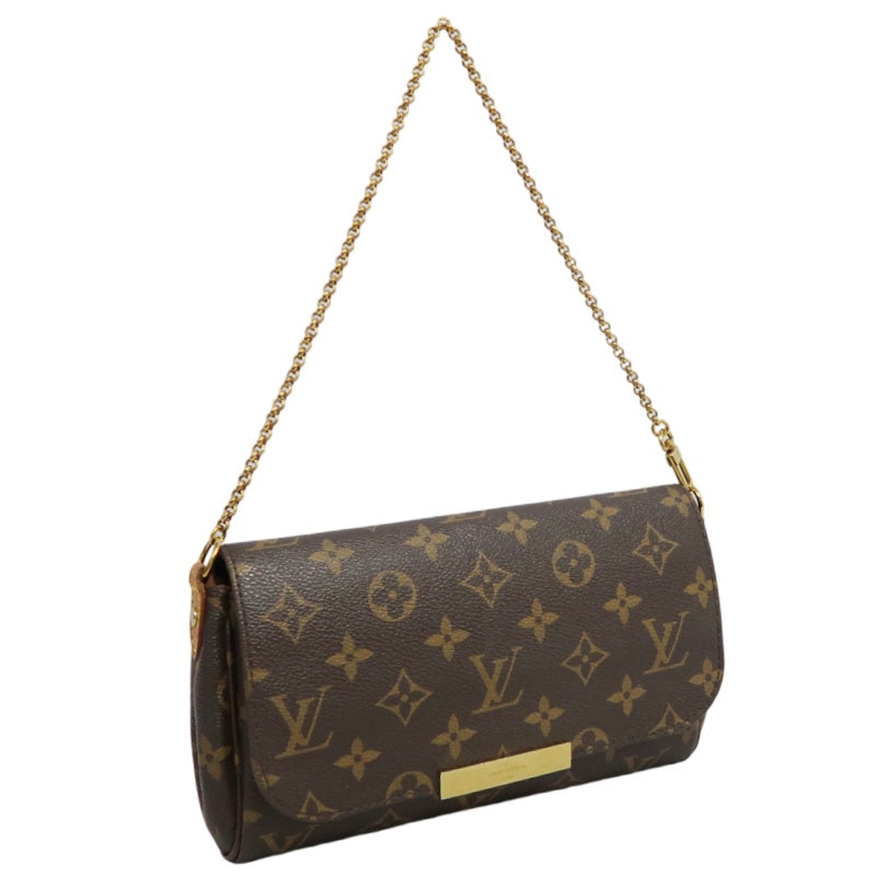 LOUIS VUITTON Monogram Favorite MM Chain ShoulderBAG　 with Shoulder Strap   Gold Hardware