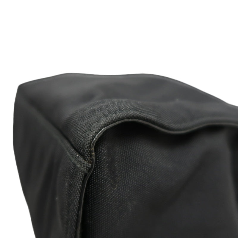 GUCCI Bamboo Handbag Tote Nylon Black Silver Hardware 自定义贴士：