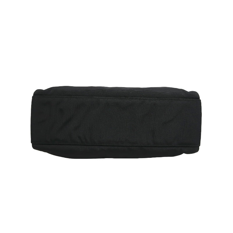 GUCCI Bamboo Handbag Tote Nylon Black Silver Hardware 自定义贴士：