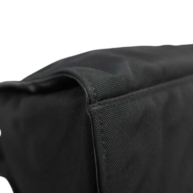 GUCCI Bamboo Handbag Tote Nylon Black Silver Hardware 自定义贴士：