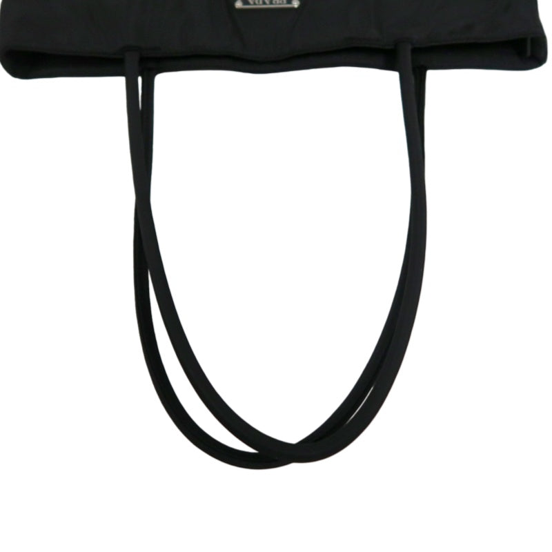 PRADA Tote Bag Shoulder Bag Nylon  Black Silver Hardware