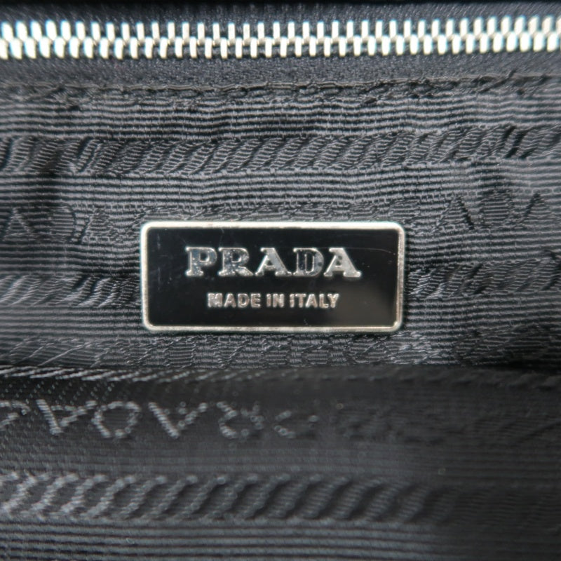 PRADA Tote Bag Shoulder Bag Nylon  Black Silver Hardware