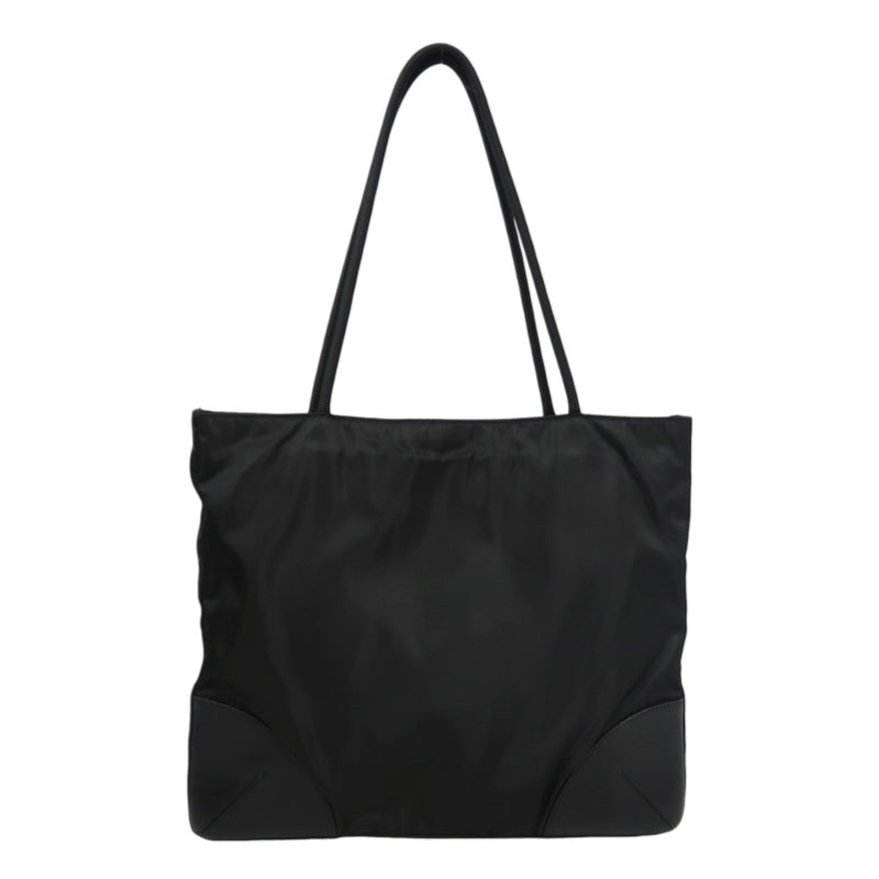 PRADA Tote Bag Shoulder Bag Nylon  Black Silver Hardware