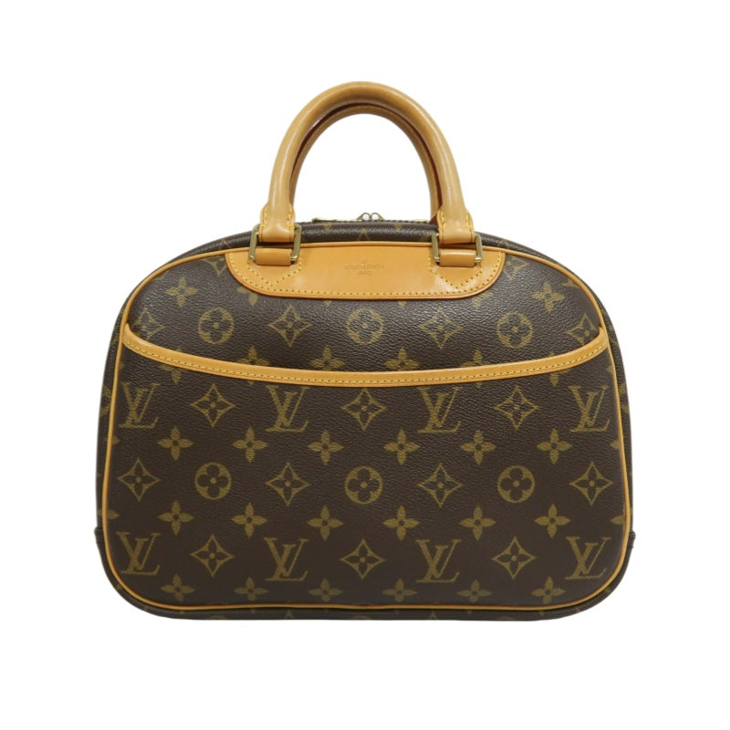 LOUIS VUITTON Monogram Trouville Handbag Boston Bag brown Gold Hardware