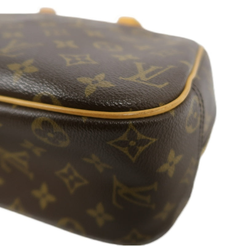 LOUIS VUITTON Monogram Trouville Handbag Boston Bag brown Gold Hardware