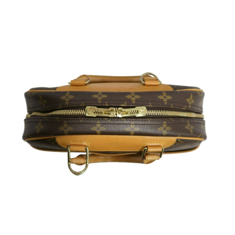 LOUIS VUITTON Monogram Trouville Handbag Boston Bag brown Gold Hardware