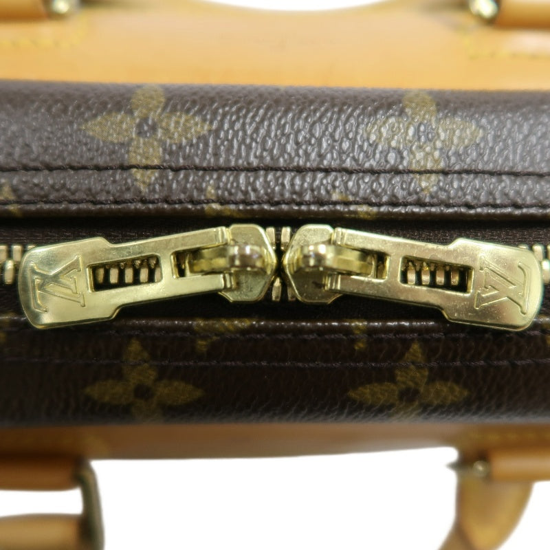 LOUIS VUITTON Monogram Trouville Handbag Boston Bag brown Gold Hardware