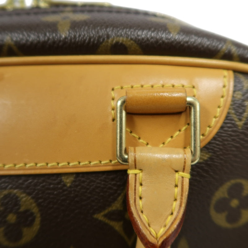 LOUIS VUITTON Monogram Trouville Handbag Boston Bag brown Gold Hardware