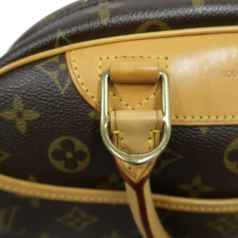 LOUIS VUITTON Monogram Trouville Handbag Boston Bag brown Gold Hardware