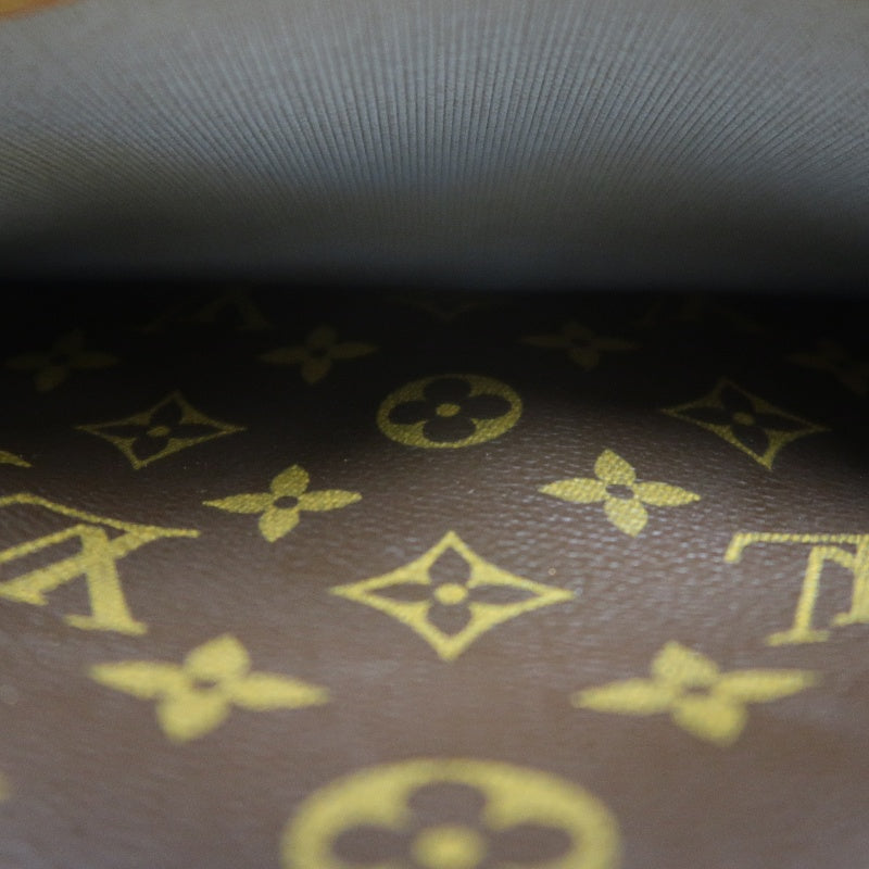 LOUIS VUITTON Monogram Trouville Handbag Boston Bag brown Gold Hardware