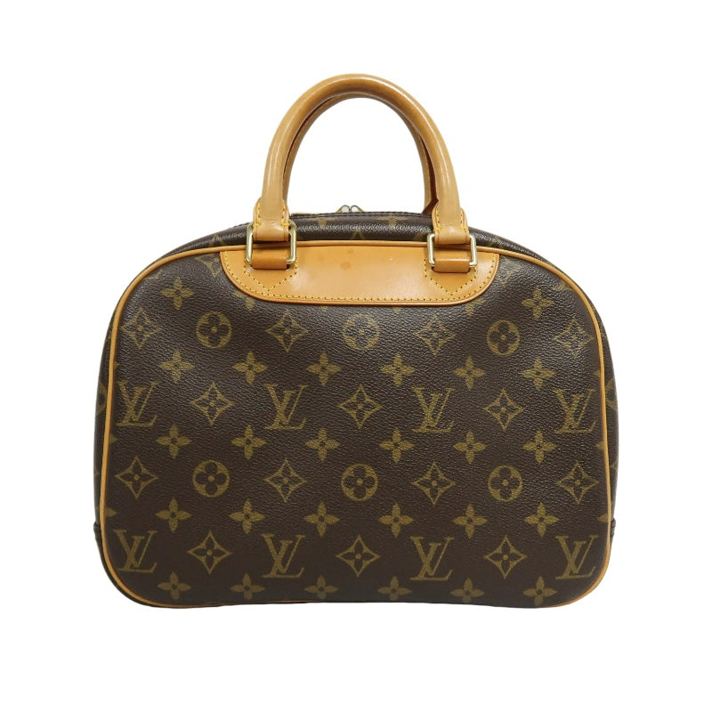 LOUIS VUITTON Monogram Trouville Handbag Boston Bag brown Gold Hardware