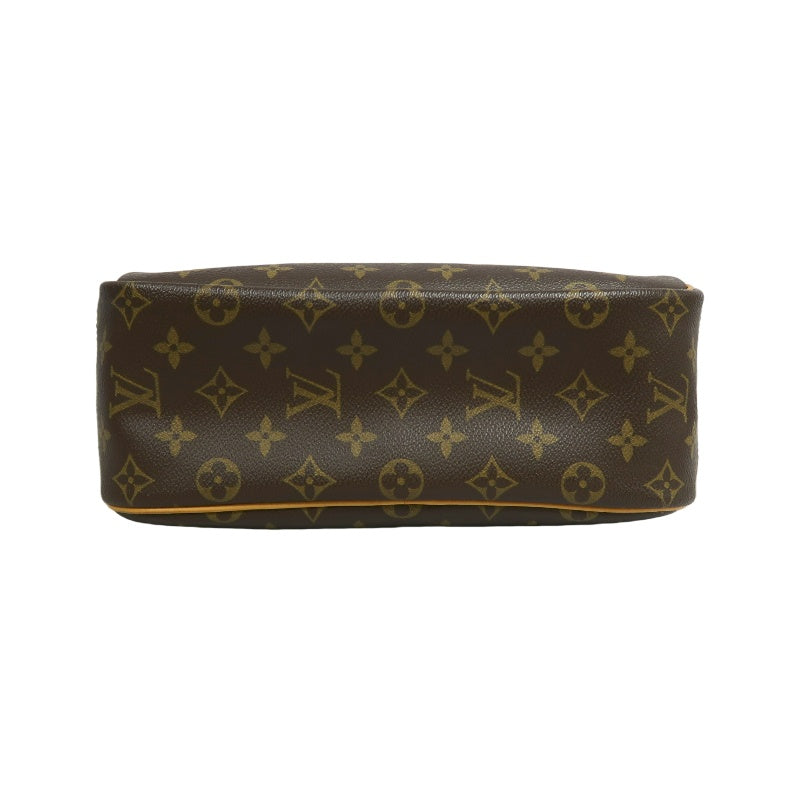 LOUIS VUITTON Monogram Trouville Handbag Boston Bag brown Gold Hardware