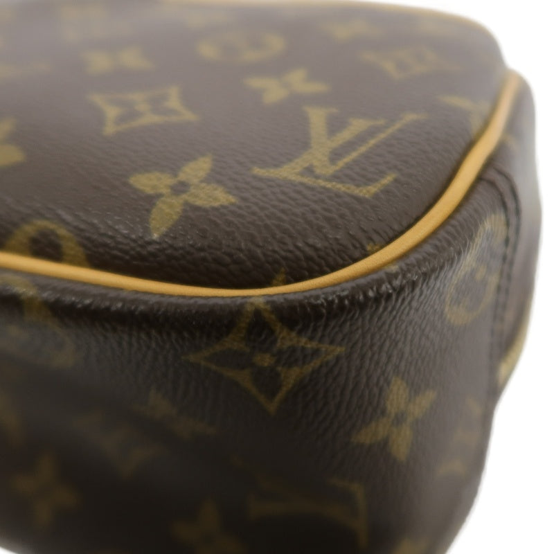 LOUIS VUITTON Monogram Trouville Handbag Boston Bag brown Gold Hardware