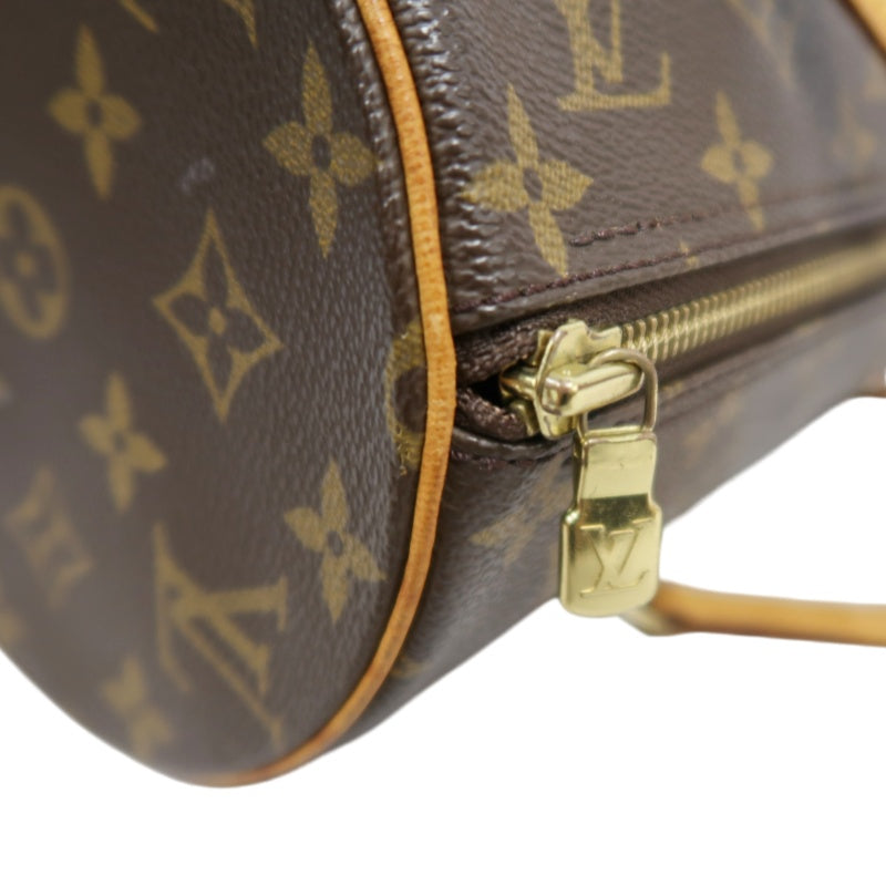 LOUIS VUITTON Monogram Papillon 30 Handbag brown　Cylindrical Gold Hardware