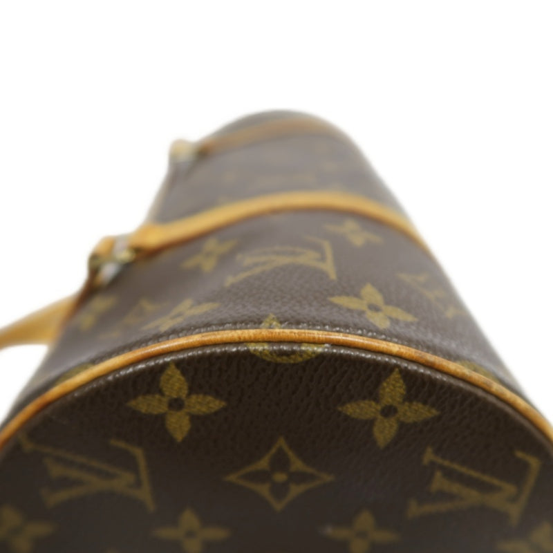 LOUIS VUITTON Monogram Papillon 30 Handbag brown　Cylindrical Gold Hardware