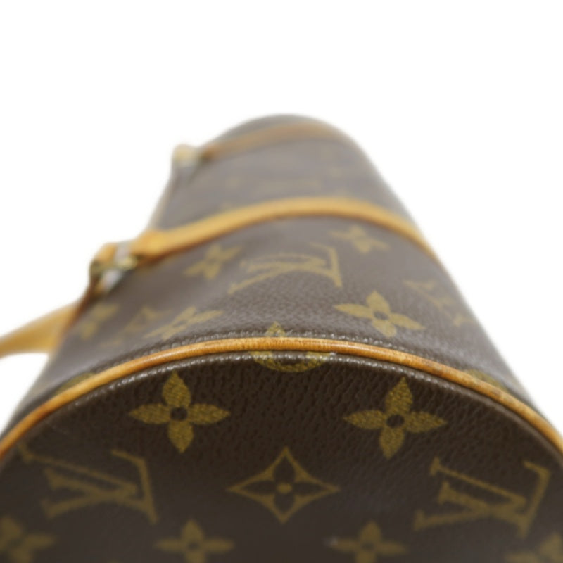 LOUIS VUITTON Monogram Papillon 30 Handbag brown　Cylindrical Gold Hardware