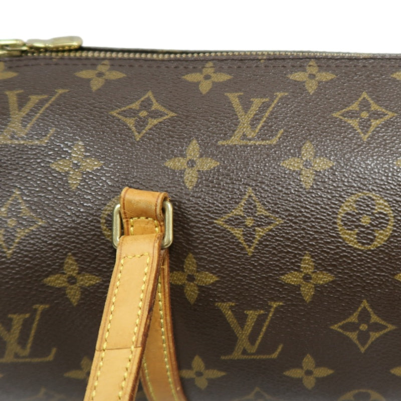 LOUIS VUITTON Monogram Papillon 30 Handbag brown　Cylindrical Gold Hardware