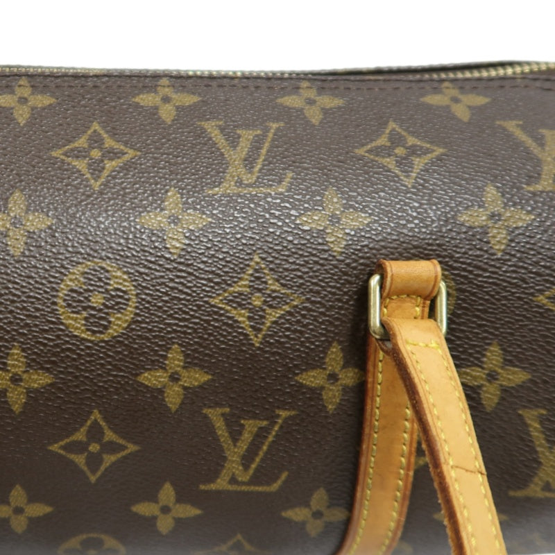 LOUIS VUITTON Monogram Papillon 30 Handbag brown　Cylindrical Gold Hardware