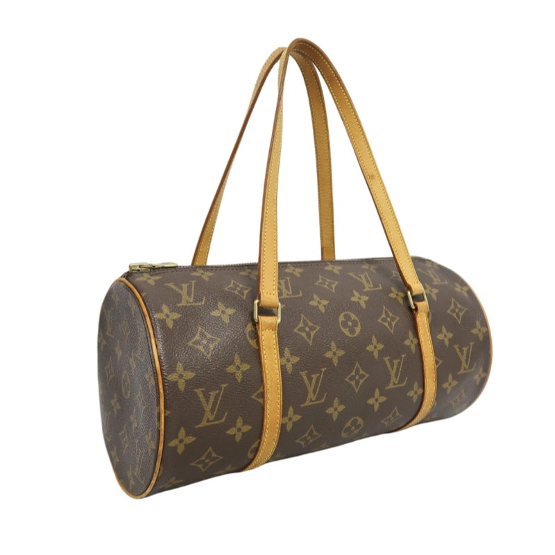 LOUIS VUITTON Monogram Papillon 30 Handbag brown　Cylindrical Gold Hardware