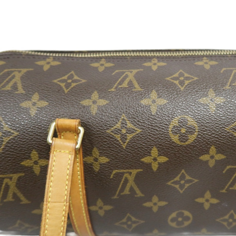 LOUIS VUITTON Monogram Papillon 30 Handbag brown　Cylindrical Gold Hardware