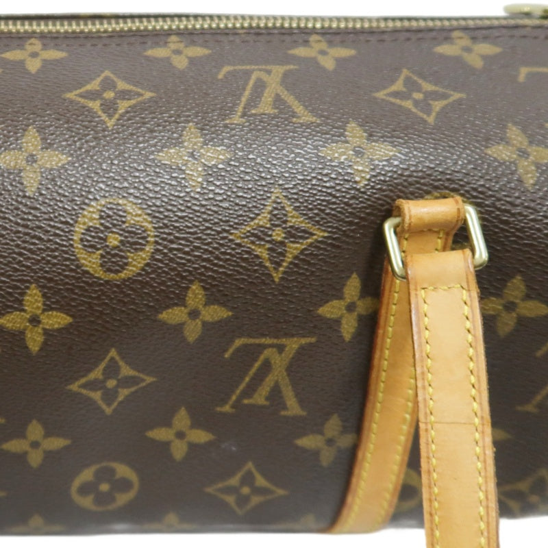 LOUIS VUITTON Monogram Papillon 30 Handbag brown　Cylindrical Gold Hardware