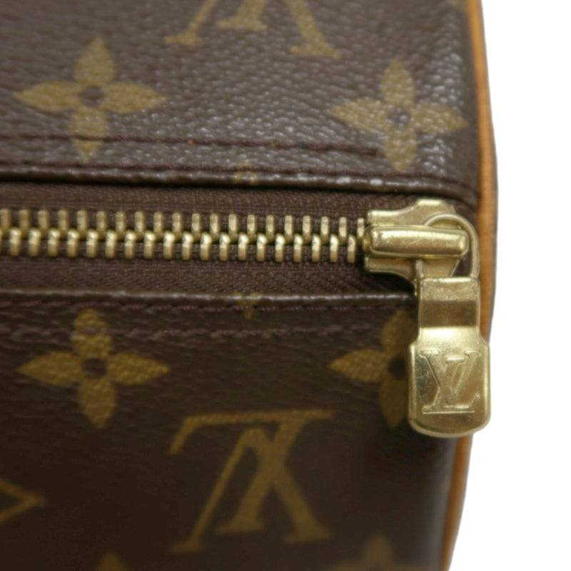 LOUIS VUITTON Monogram Papillon 30 Handbag brown　Cylindrical Gold Hardware