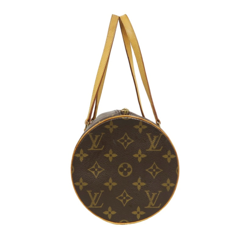 LOUIS VUITTON Monogram Papillon 30 Handbag brown　Cylindrical Gold Hardware