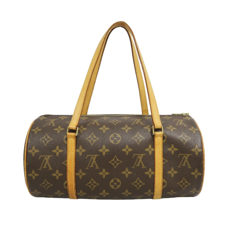 LOUIS VUITTON Monogram Papillon 30 Handbag brown　Cylindrical Gold Hardware