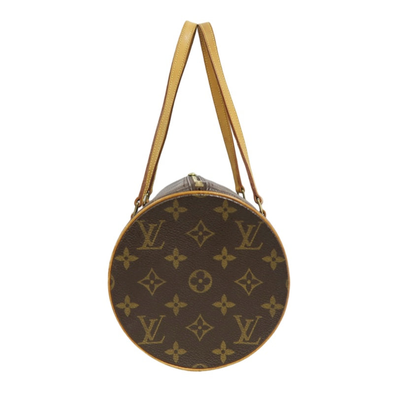 LOUIS VUITTON Monogram Papillon 30 Handbag brown　Cylindrical Gold Hardware