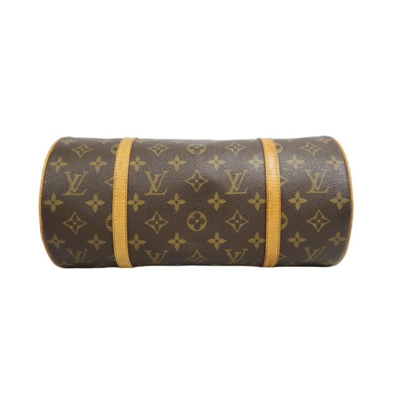LOUIS VUITTON Monogram Papillon 30 Handbag brown　Cylindrical Gold Hardware