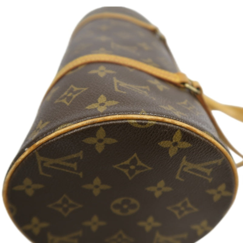 LOUIS VUITTON Monogram Papillon 30 Handbag brown　Cylindrical Gold Hardware