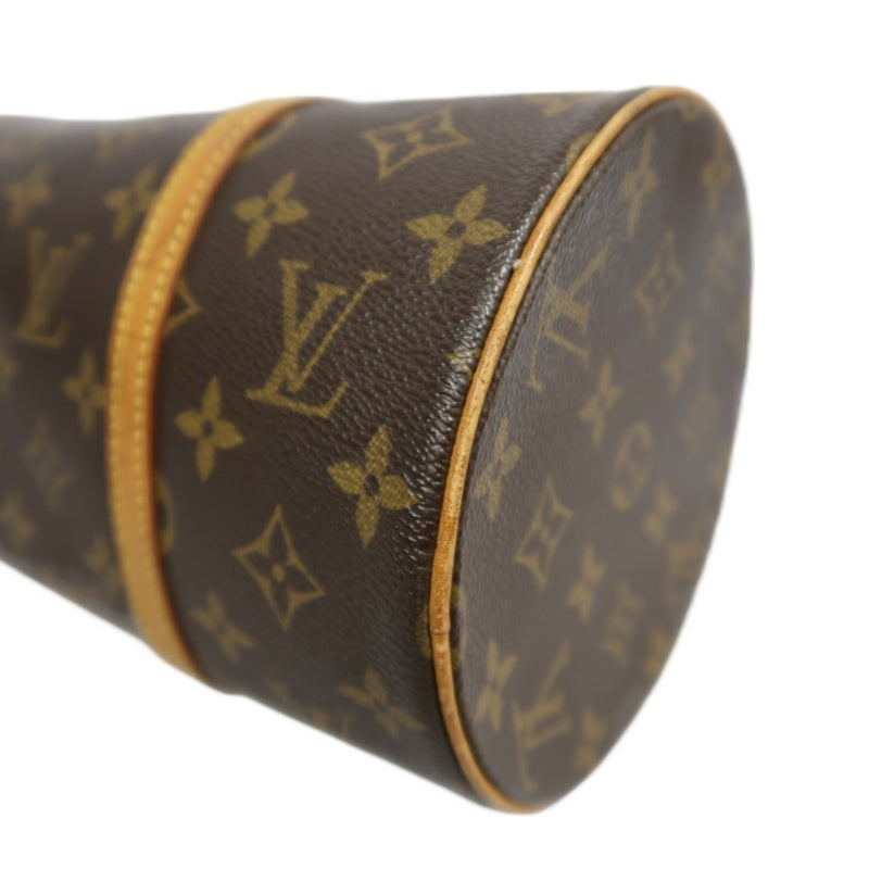 LOUIS VUITTON Monogram Papillon 30 Handbag brown　Cylindrical Gold Hardware