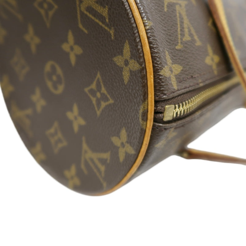 LOUIS VUITTON Monogram Papillon 30 Handbag brown　Cylindrical Gold Hardware