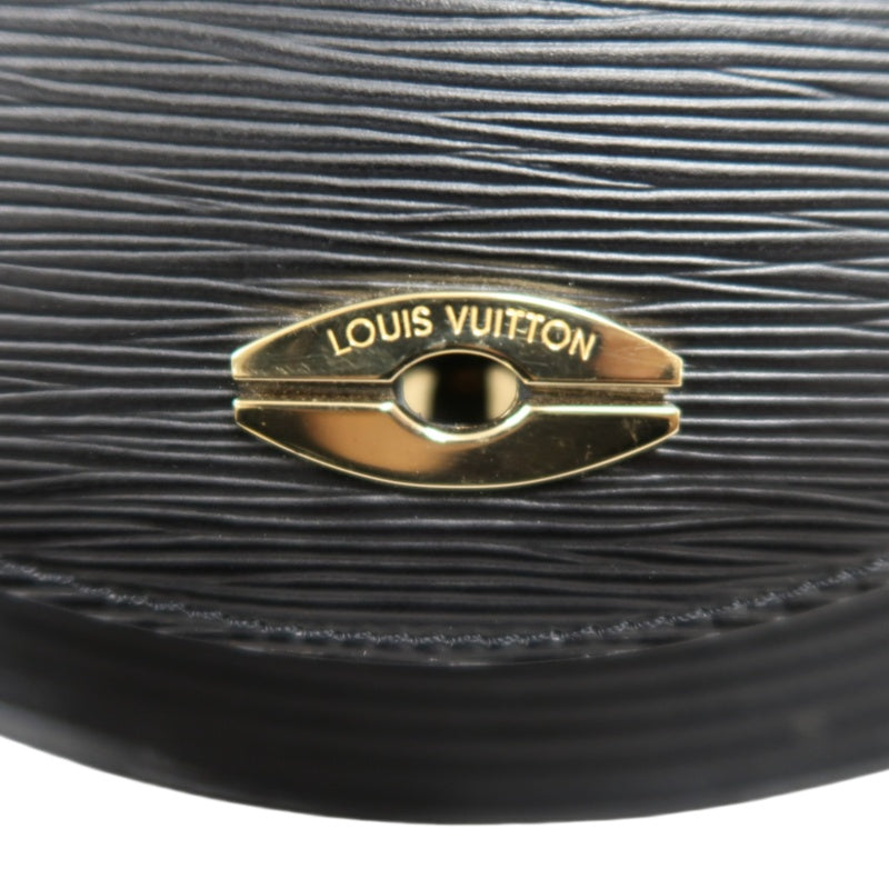 LOUIS VUITTON Epi Tilsitt Shoulder Bag  Black leather Gold Hardware