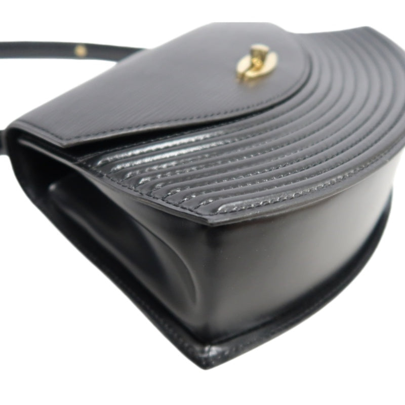LOUIS VUITTON Epi Tilsitt Shoulder Bag  Black leather Gold Hardware