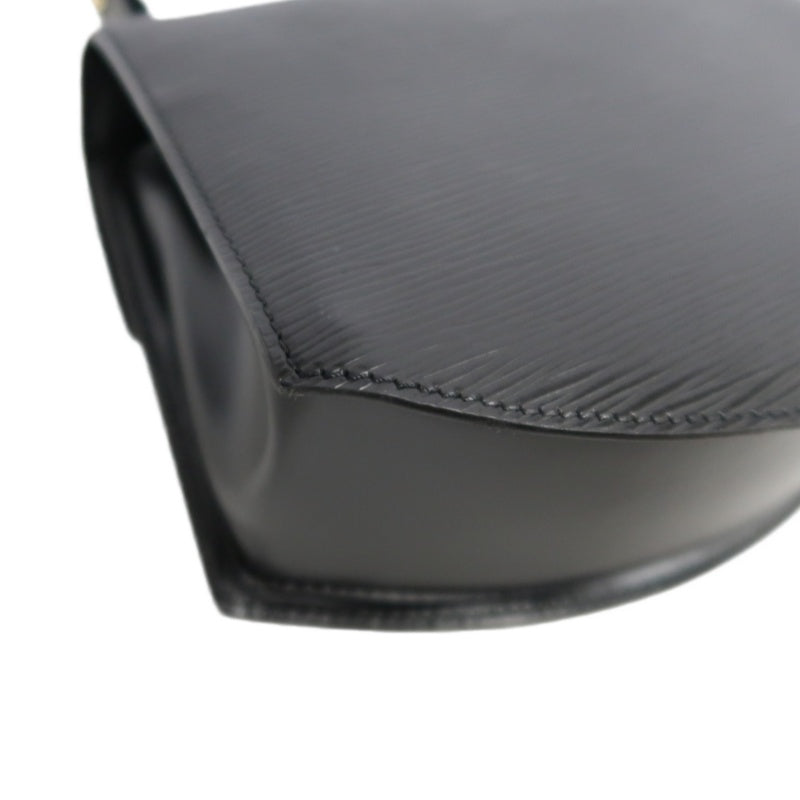 LOUIS VUITTON Epi Tilsitt Shoulder Bag  Black leather Gold Hardware