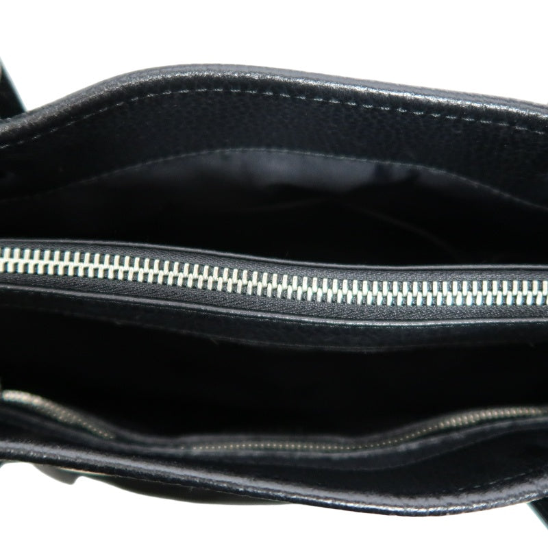 BURBERRYNova Check Tote Bag Handbag Nylon Leather Black Beige Silver Hardware