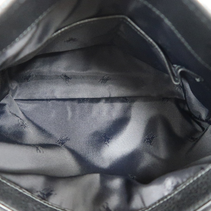 BURBERRYNova Check Tote Bag Handbag Nylon Leather Black Beige Silver Hardware