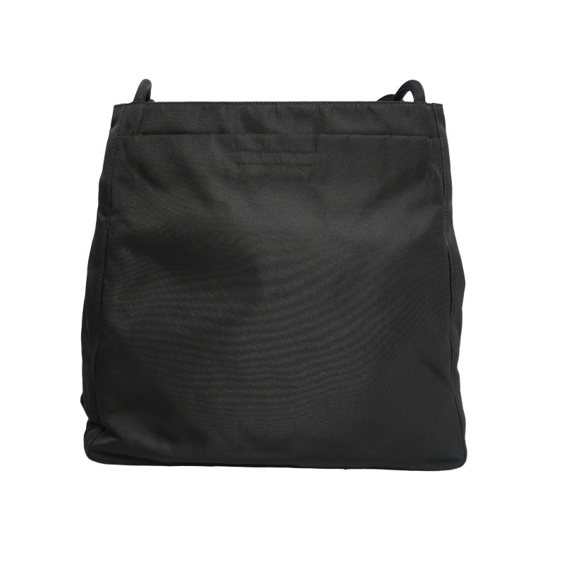 PRADA Nylon Tote Bag Shoulder Bag Black Silver Hardware Guarantee Card