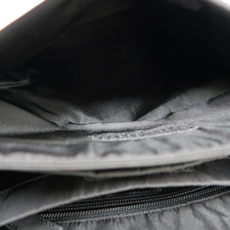 PRADA Nylon Tote Bag Shoulder Bag Black Silver Hardware Guarantee Card