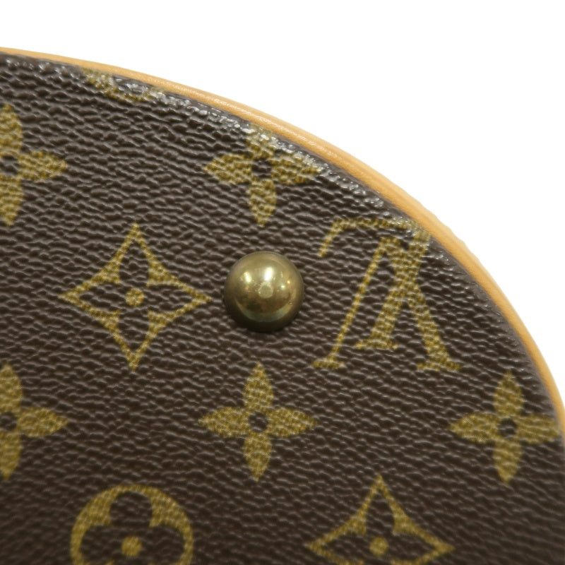 LOUIS VUITTON Monogram Bucket PM Totebag 　brown Pouch Gold Hardware