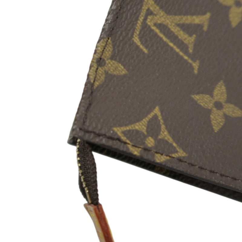 LOUIS VUITTON Monogram Bucket PM Totebag 　brown Pouch Gold Hardware