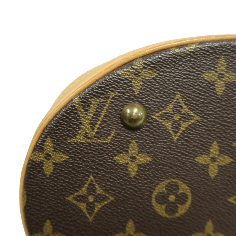 LOUIS VUITTON Monogram Bucket PM Totebag 　brown Pouch Gold Hardware