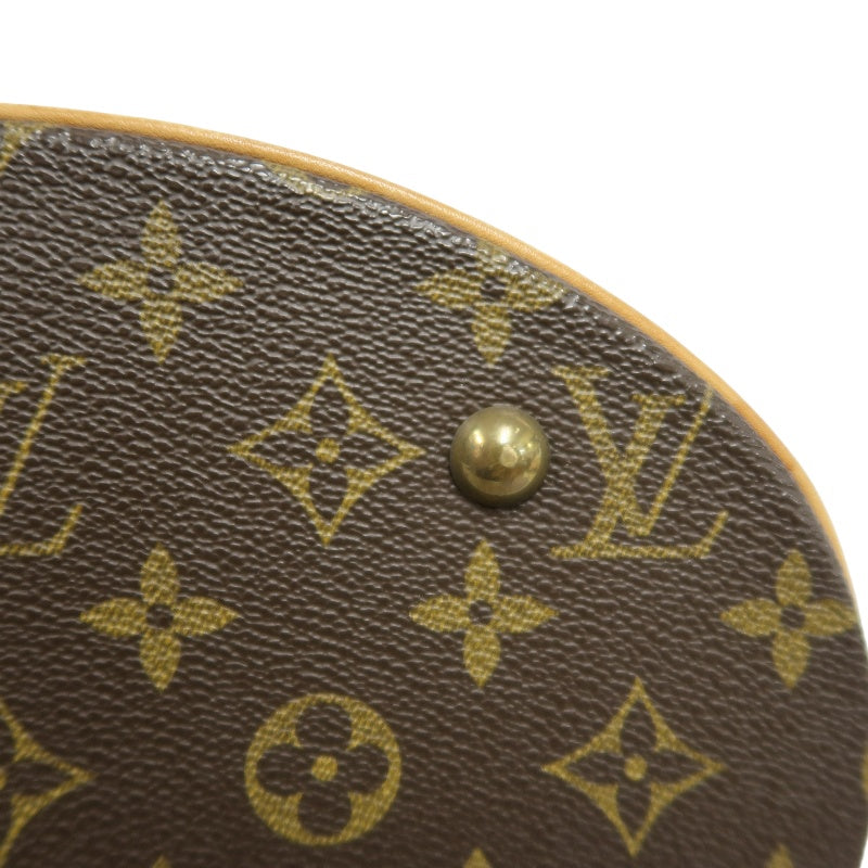 LOUIS VUITTON Monogram Bucket PM Totebag 　brown Pouch Gold Hardware