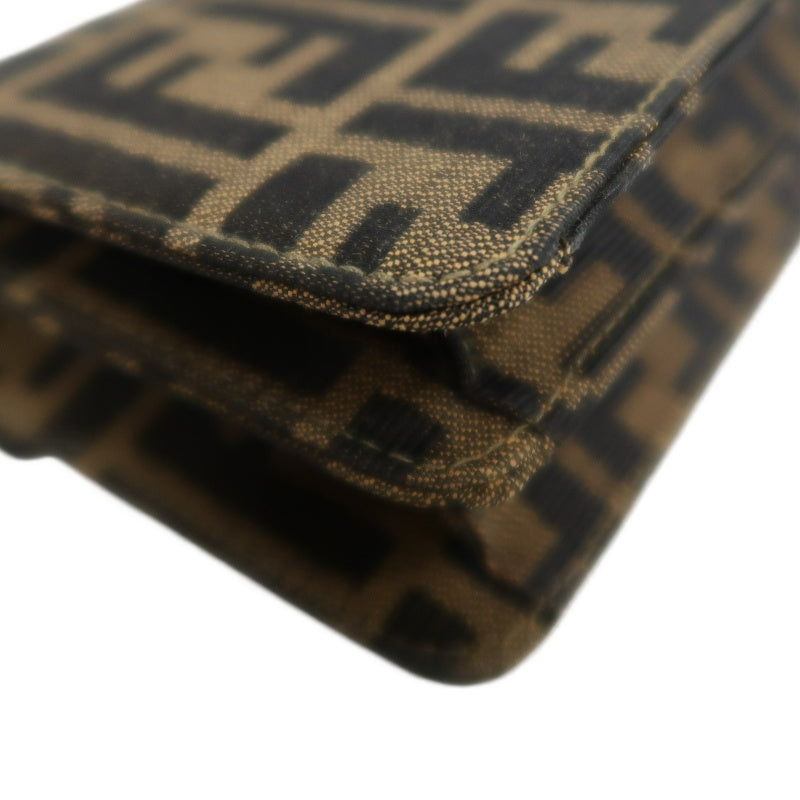FENDI Zucca CanvaFENDI Zucca Canvas Shoulder Bag  Brown  　Gold Hardwares Shoulder Bag  Brown  　Gold Hardware