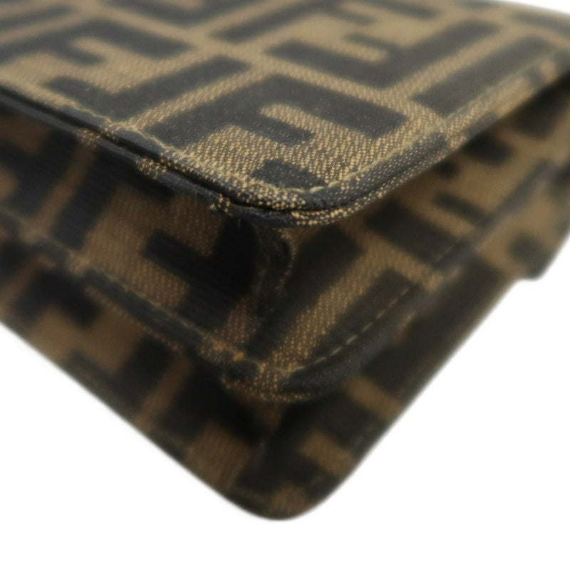FENDI Zucca CanvaFENDI Zucca Canvas Shoulder Bag  Brown  　Gold Hardwares Shoulder Bag  Brown  　Gold Hardware