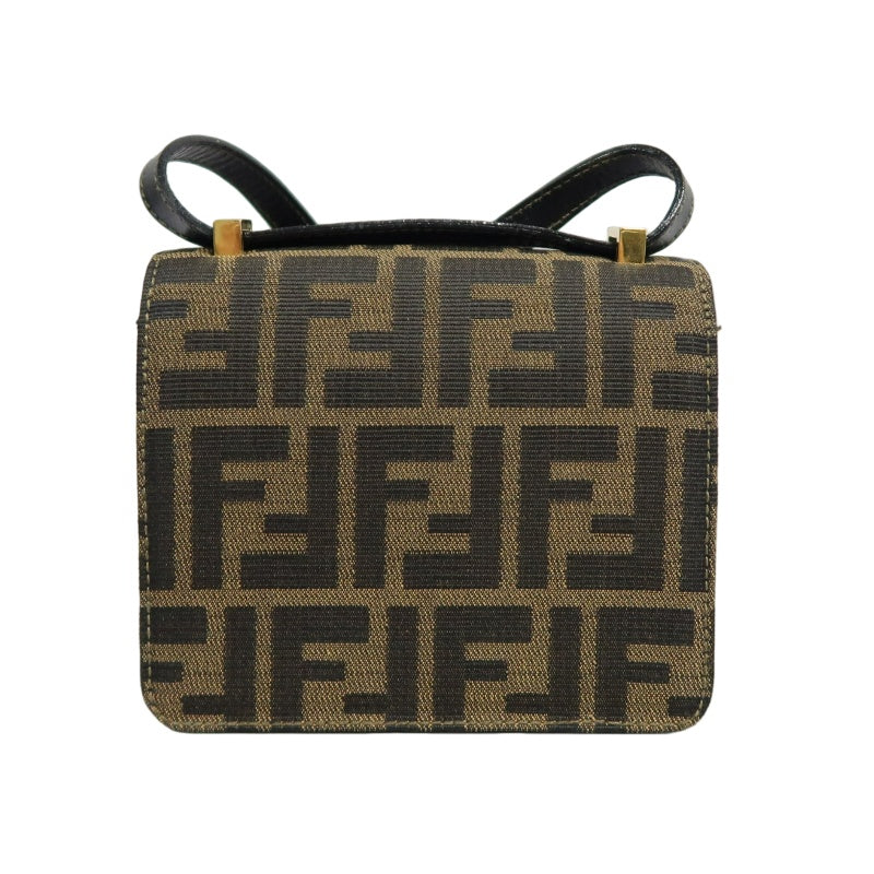 FENDI Zucca CanvaFENDI Zucca Canvas Shoulder Bag  Brown  　Gold Hardwares Shoulder Bag  Brown  　Gold Hardware
